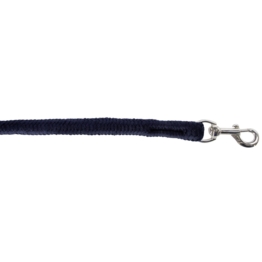 Baumwollstrick für Pferde, dunkelblau - mit Karabiner