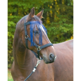 Fliegenfransenband für Pferde, Pony, blau