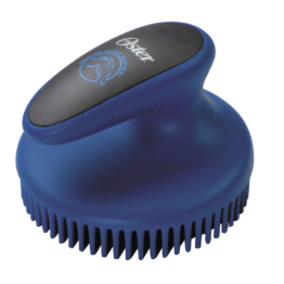 Oster Gumminoppenstriegel für Pferde, fein und grob, fein, blau