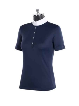 Animo Buve Damen Turnier Poloshirt weiß mit Strass Applik...